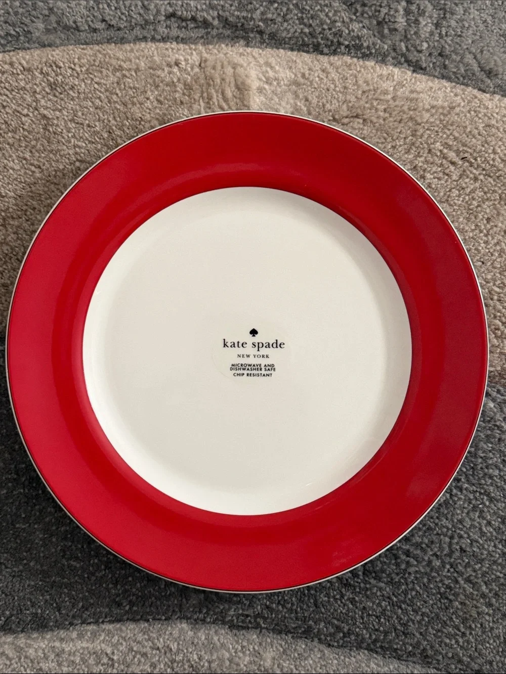 Kate Spade Lenox Rutherford Circle Red Dinner Plate NWT